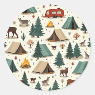 kamperen sticker