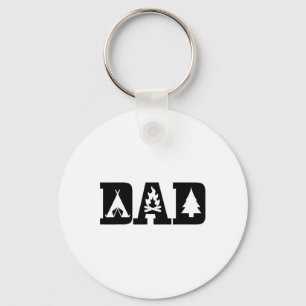 Kamperende papa Vaderdag Buitenleven Bushcraft Kam Sleutelhanger