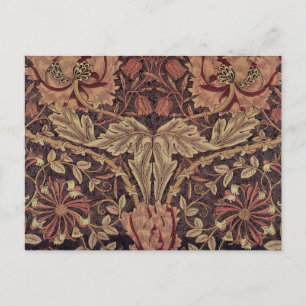 Kamperfoelie van William Morris, Tuin Bloemen Kuns Briefkaart