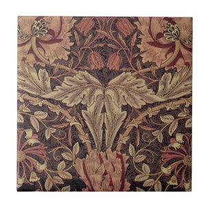 Kamperfoelie van William Morris, Tuin Bloemen Kuns Tegeltje
