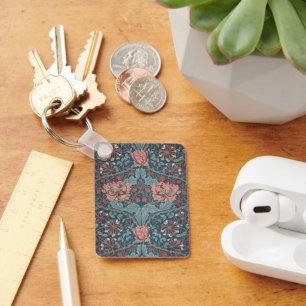 Kamperfoelie van William Morris, Vintage Bloemen K Sleutelhanger