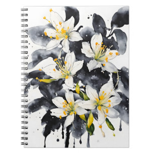 Kamperfoelie - Watercolor bloemen Notitieboek