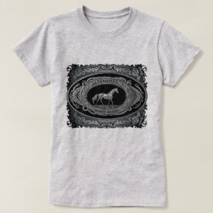 Kampioen Paard Racing Event Land Westerne Gesp T-shirt