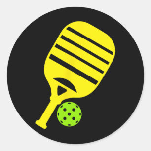 Kampioen Picklell Kip Met Peddel En Ll 2 Ontwerpen Ronde Sticker