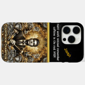 Kampioen rechtszaal te midden van juridische symbo Case-Mate iPhone case (Achterkant (horizontaal))