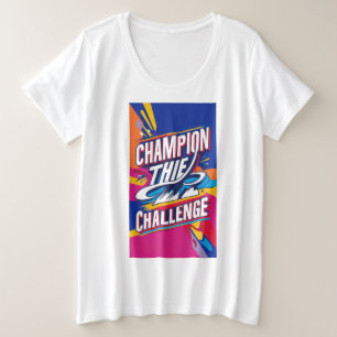 KAMPIOEN VAN DE CHALLENGE GROTE MAAT T-SHIRT