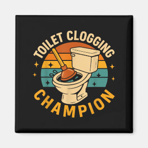 Kampioen Verstoppen Toilet Grappige Badkamer Verst Magneet