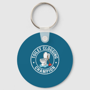 Kampioen Verstoppend Toilet Kleding Sleutelhanger