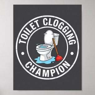Kampioen Verstopte WC Club Poster