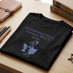 Kampioen voor Correcte Grammatica Met Een Glimlach T-shirt