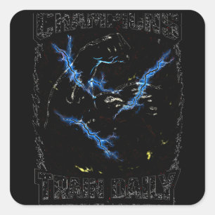 Kampioenen Trainen Dagelijks – Elite Atleet Gym Vierkante Sticker