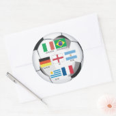 Kampioenen van het WK Ronde Sticker (Envelop)