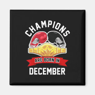 Kampioenen worden geboren in december boksen sport magneet