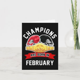 Kampioenen worden geboren in februari Boxing Sport Kaart