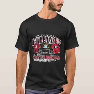 Kampioenschap 2023 Alabama V Georgië Football Zwar T-shirt