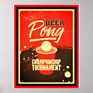 kampioenschap beer pong poster