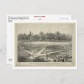kampioenschap honkbal, 1866, van Currier & Ives Briefkaart (Voorkant / Achterkant)
