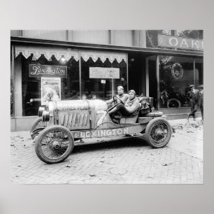 Kampioenschapsraceauto, 1922. Oude foto Poster