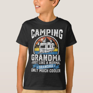 Kampoma Oma Grappige Kampeerder Rv Retro Buiten Vr T-shirt