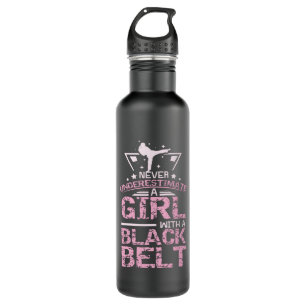 Kampsport Girl Black Belt Waterfles