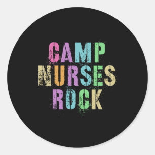 Kampverpleegsters Rocken Grappige Camping Medische Ronde Sticker