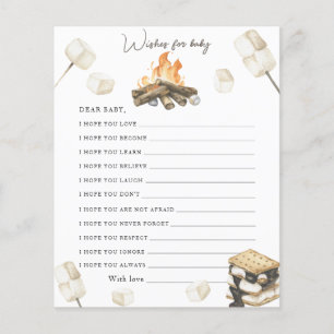 Kampvuur baby shower - wensen voor baby