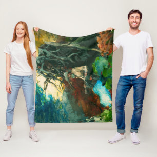 Kampvuur Bergman Adirondacks Winslow Homer Fleece Deken