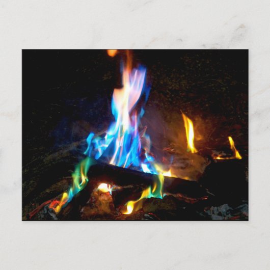 kampvuur briefkaart (Voorkant)