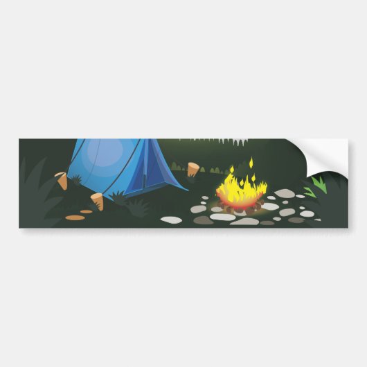 Kampvuur Bumpersticker (Voorkant)