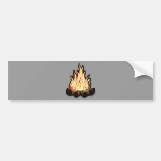 kampvuur bumpersticker (Voorkant)