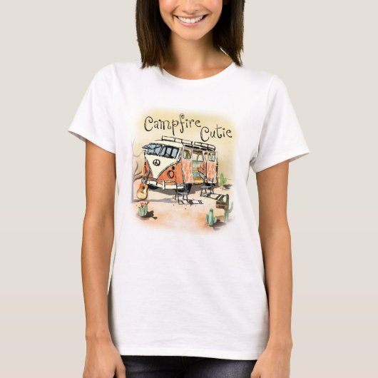 Kampvuur Cutie  Camping T-shirt (Voorkant)