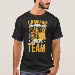 Kampvuur Drink Team Alcoholische Camper Bier Drink T-shirt