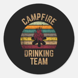 Kampvuur Drink Team Beer Alcohol Camg Ronde Sticker