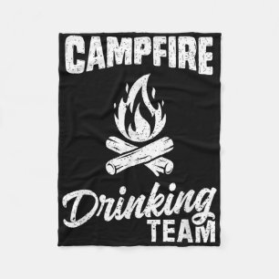 Kampvuur Drink Team T Shirt Camping Lover Campe Fleece Deken