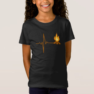Kampvuur Hartslag Camping T-shirt