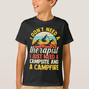 Kampvuur kamperen bos kampeerder t-shirt