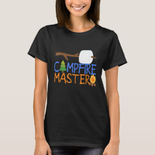 Kampvuur Master Dad Camping Camp Smores Bonfire T-shirt