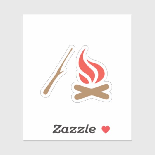 Kampvuur Nachten Sticker (Vel)