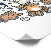 Kampvuur Spooky Marshmallow Halloween Bonfir Poster (Hoek)