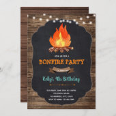 Kampvuur verjaardag picknick feest kaart (Voorkant / Achterkant)