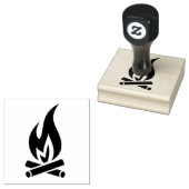 Kampvuur vlam buitenleven vlam 	rubberstempel (Gestempeld)