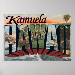 Kamuela, Hawaii - Grote letterscènes Poster