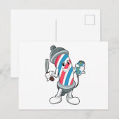 Kan als kapper met scheermes briefkaart (Voorkant / Achterkant)