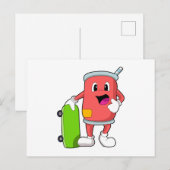 Kan als Skater met Skateboard Briefkaart (Voorkant / Achterkant)