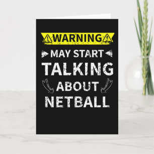 Kan beginnen met praten over Netball Netball Lover Kaart