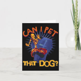 Kan dat honden skelet in kist aaien Funny Kaart