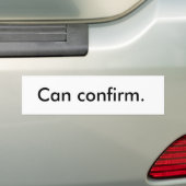 Kan de bumpersticker bevestigen (Op auto)