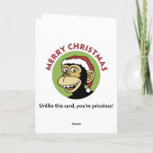 Kan de Kerstman niet omkopen Feestdagen Kaart (Achterkant)