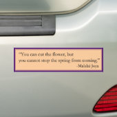 Kan de lente niet stoppen bumpersticker (Op auto)