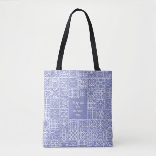 Kan de vierde zijn bij uw Sampler Quilt Quote Draagtas